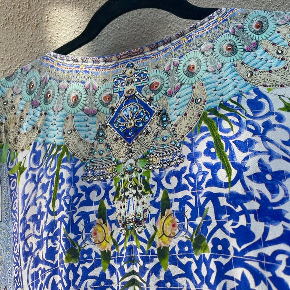 Auc Split Shoulder Kaftan- My Majorelle - Picture 8 of 16